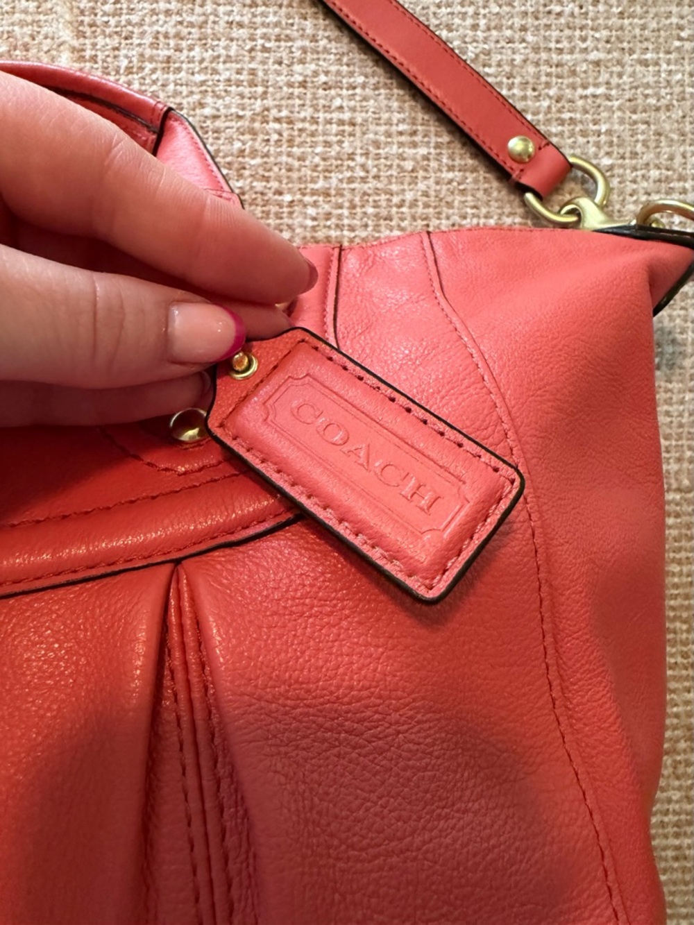 Coach Ashley Coral Shoulder Bag - Picture 3 of 7